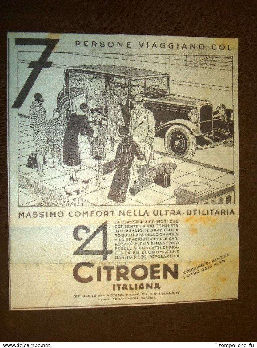 Pubblicità del 1908 Auto o automobile Citroen Massimo comfort e …
