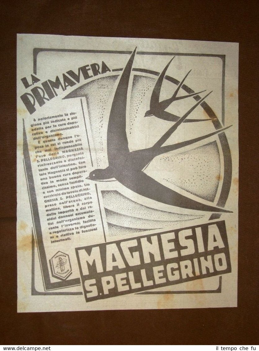 Pubblicità del 1931 Magnesia San Pellegrino Tema #03