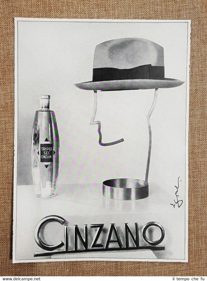 Pubblicità del 1933 Triple sec Cinzano Liquore | Immagine principale