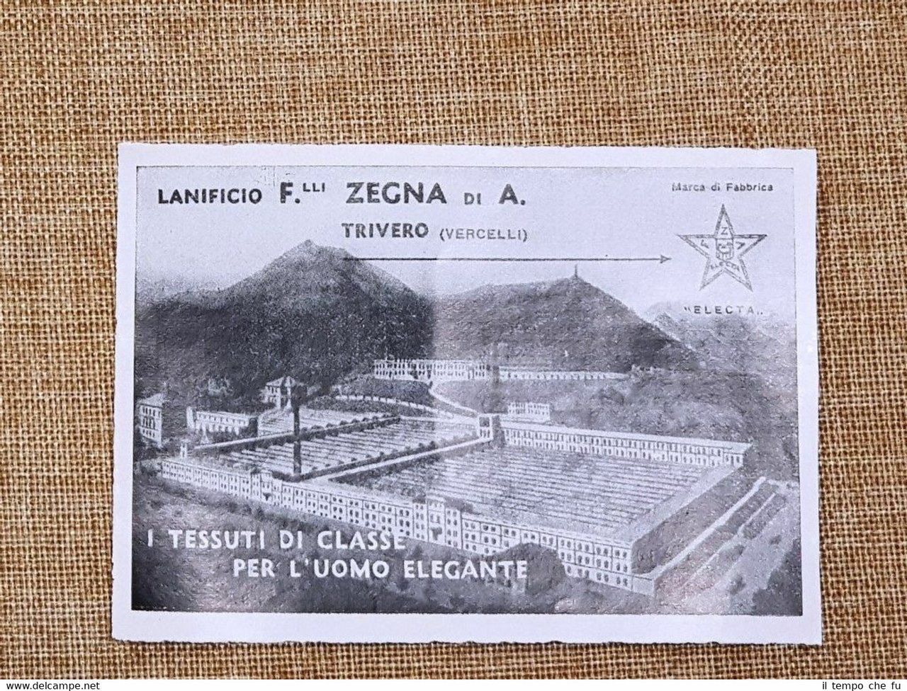 Pubblicità del 1937 Lanificio Fratelli Zegna di A. Trivero Vercelli …