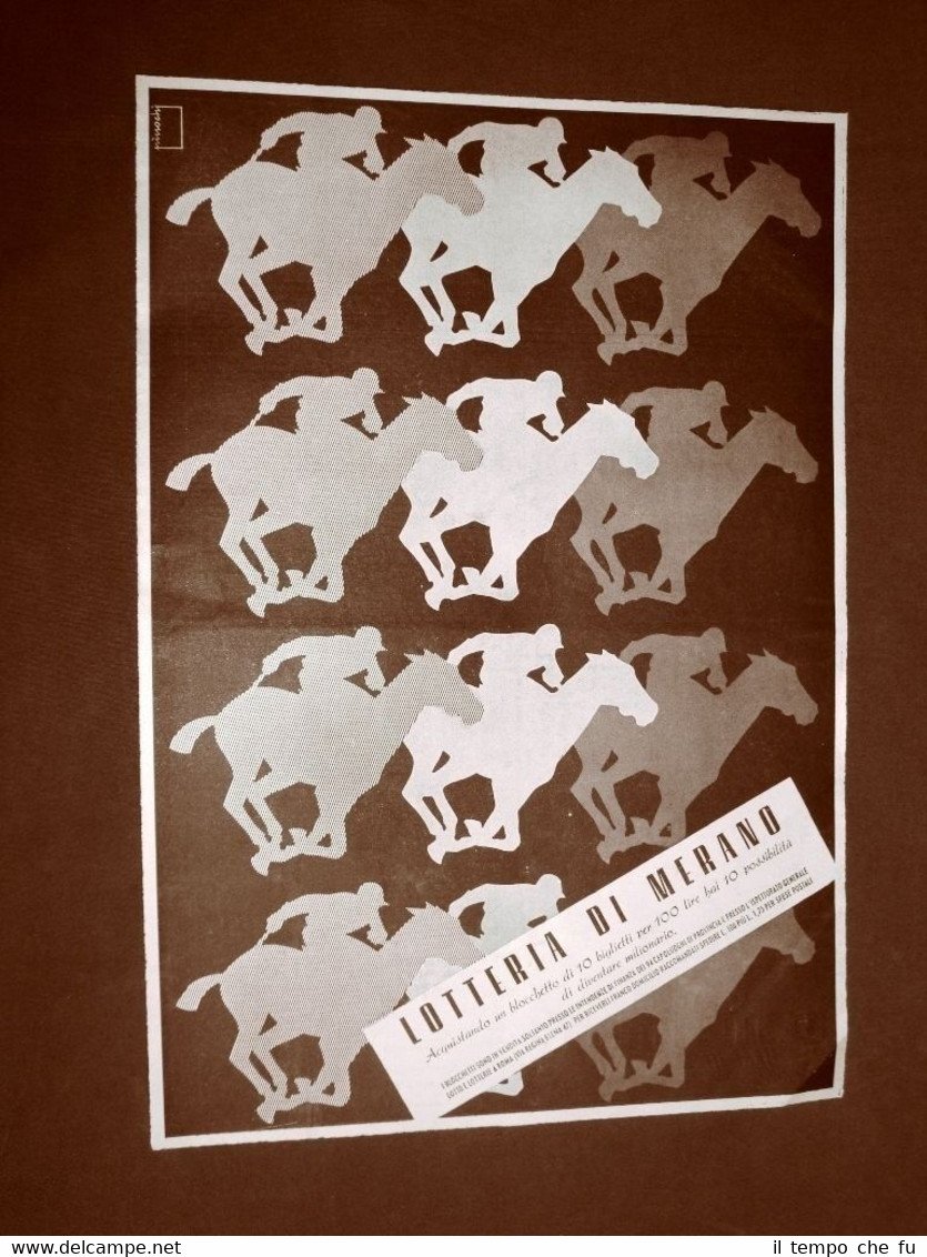 Pubblicità del 1943 Lotteria di Merano