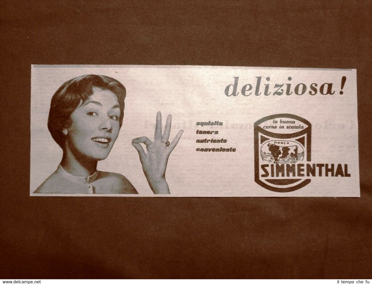 Pubblicità del 1957 Simmenthal Carne in scatola deliziosa!