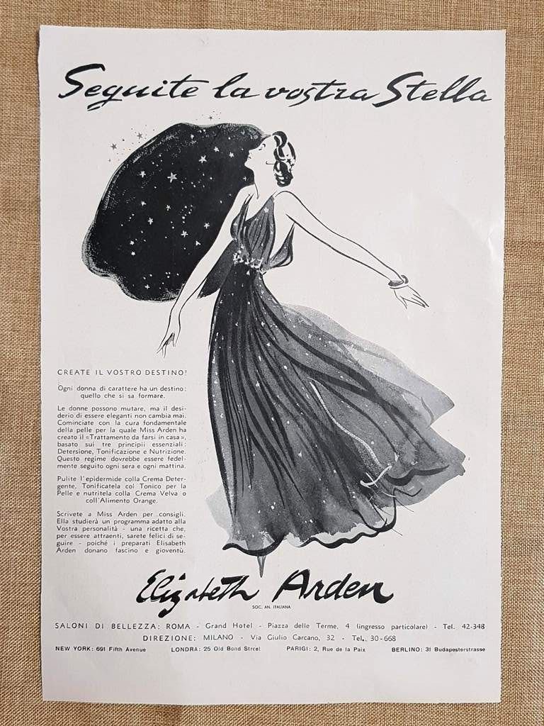 Pubblicità Epoca Collezionisti del 1937 Elisabeth Arden Seguite la vostra …