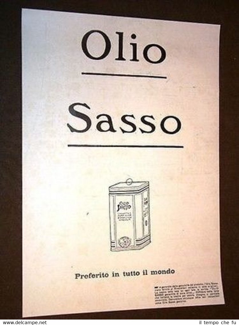 Pubblicità Epoca per collezionisti Olio Sasso + Elah + Leichner … | Immagine principale