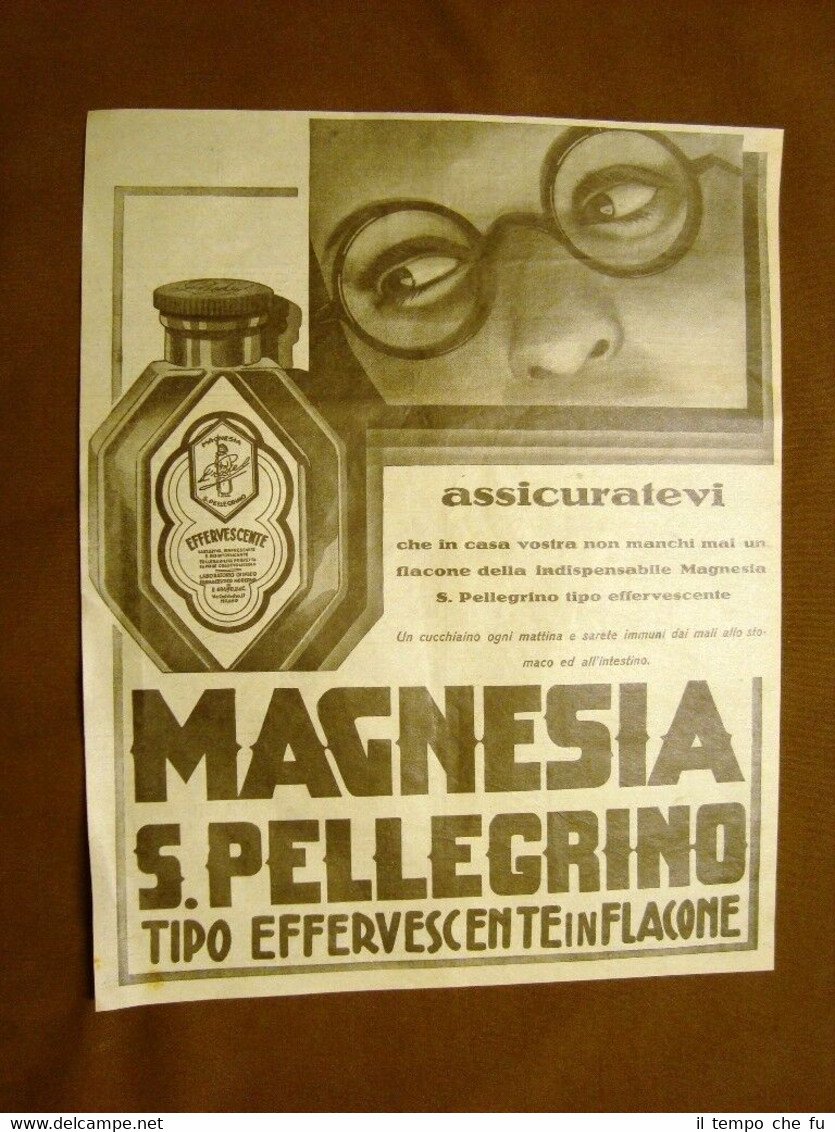 Pubblicità primi del 1900 Magnesia San Pellegrino Che non manchi …