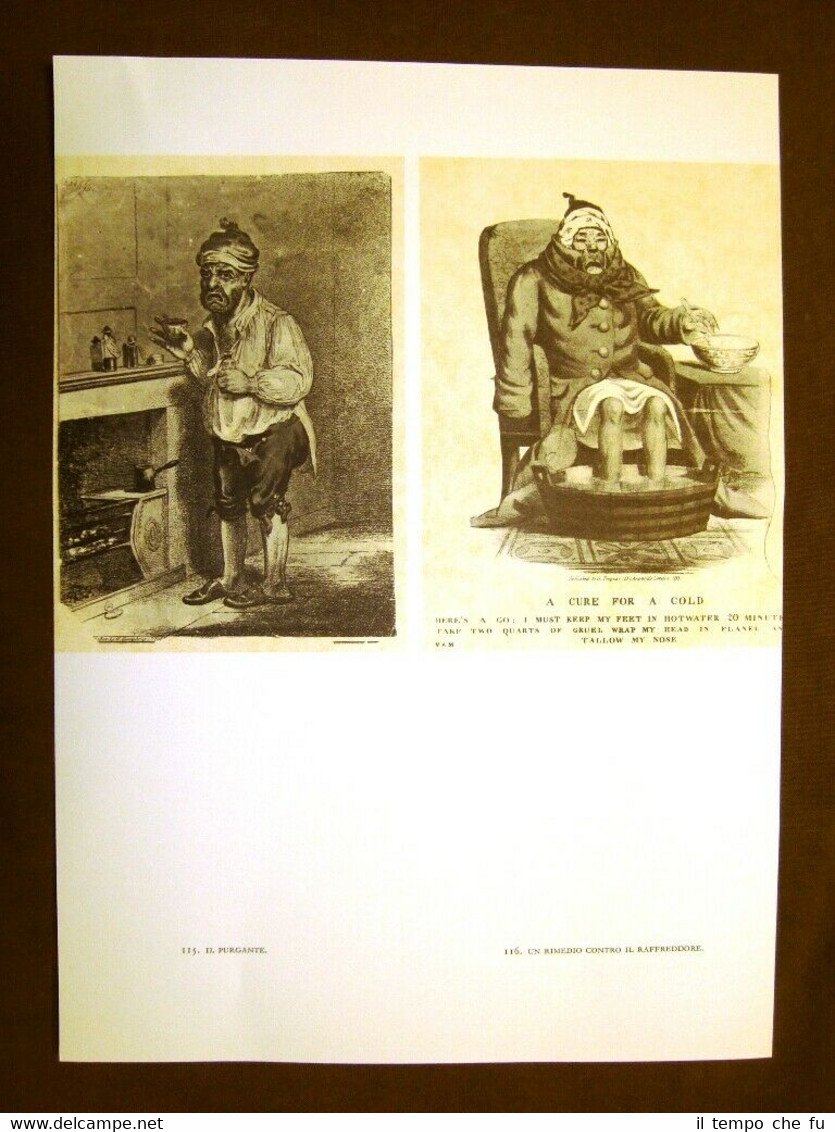 Purgante purga Raffreddore Trafalgar Didone Stampa popolare inglese Inghilterra