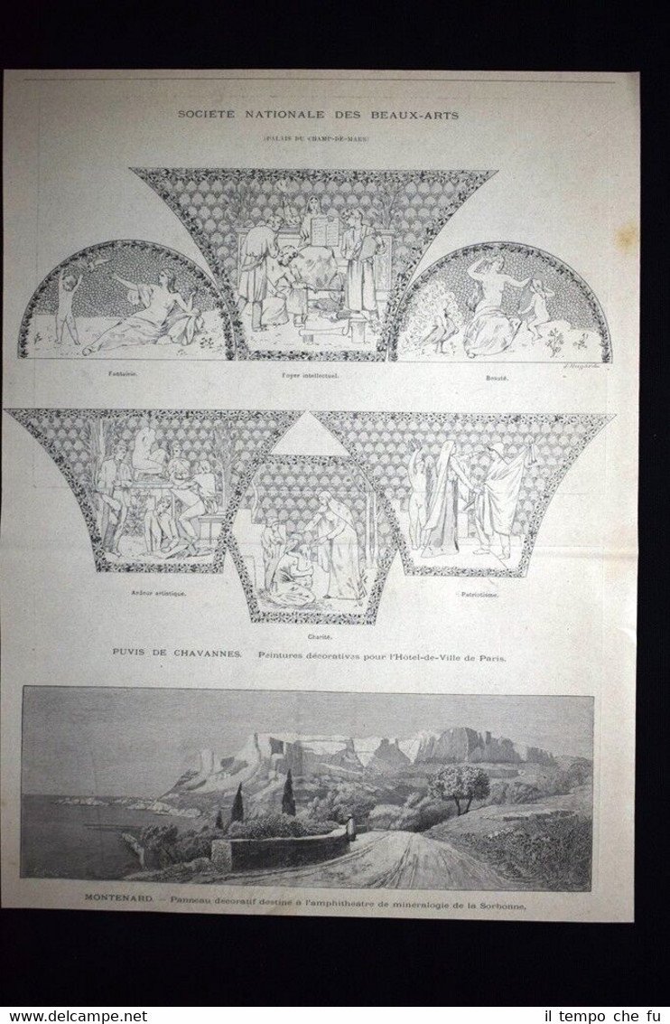 Puvis de Chavannes - Montenard + Dubufe - Duez Incisione …