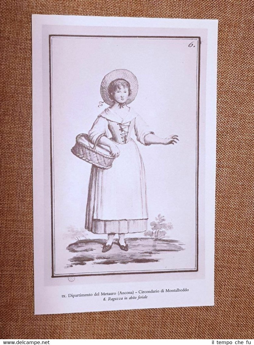 Ragazza Circondario Montalboddo Metauro Ancona Regno Italico d'Italia 1805-1814