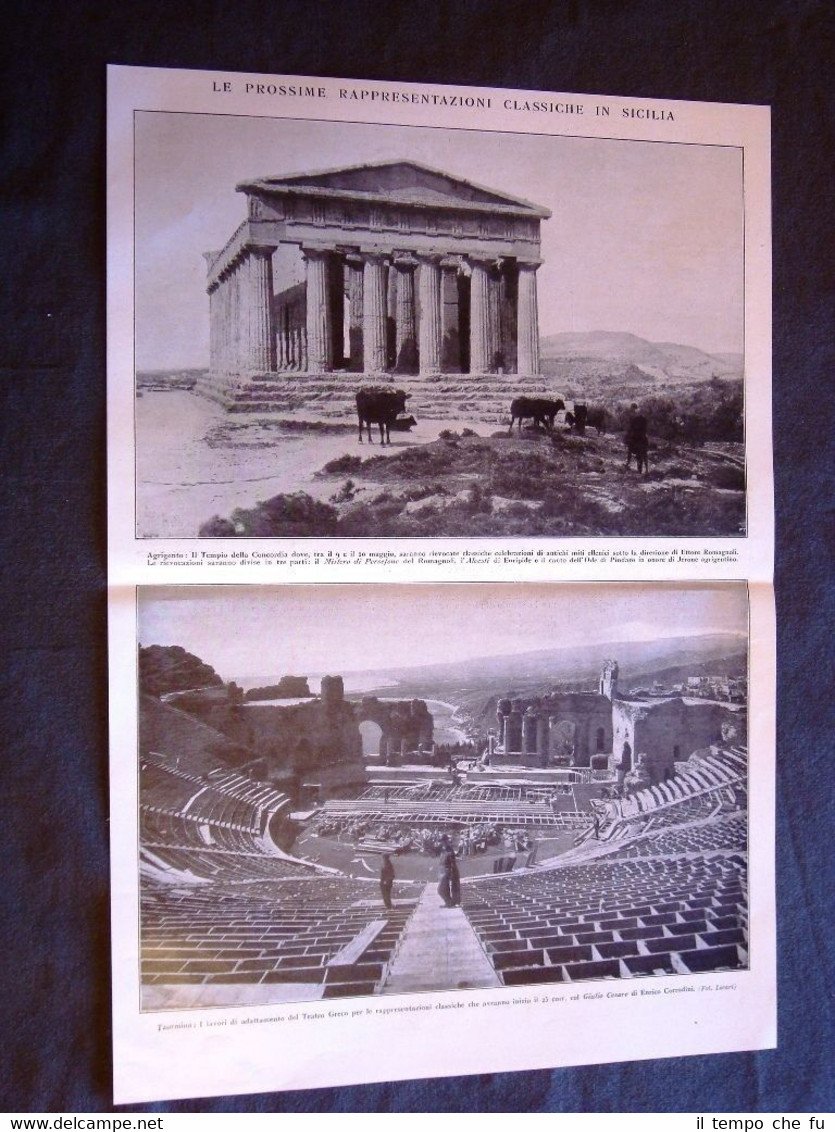 Rappresentazioni classiche in Sicilia nel 1928 Agrigento e Taormina Teatro …