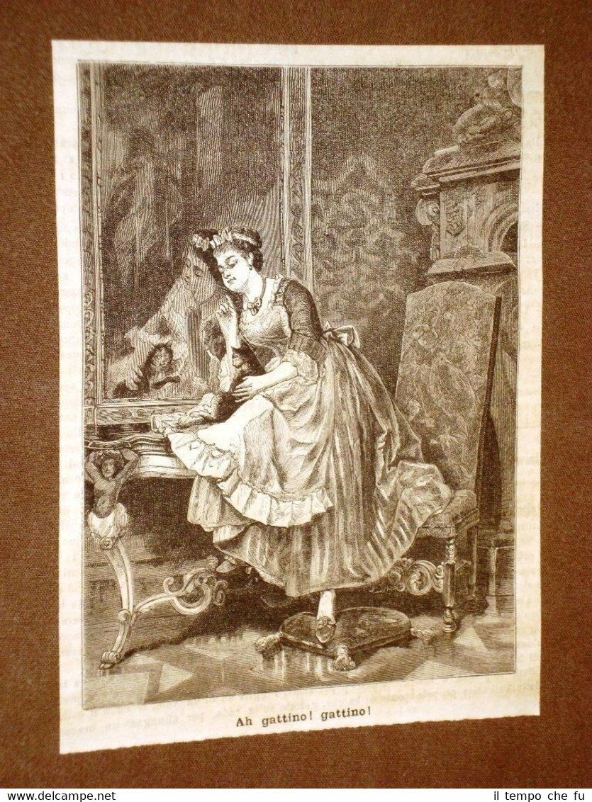 Rara composizione del 1878 Ah, gattino! Gattino! | Immagine principale