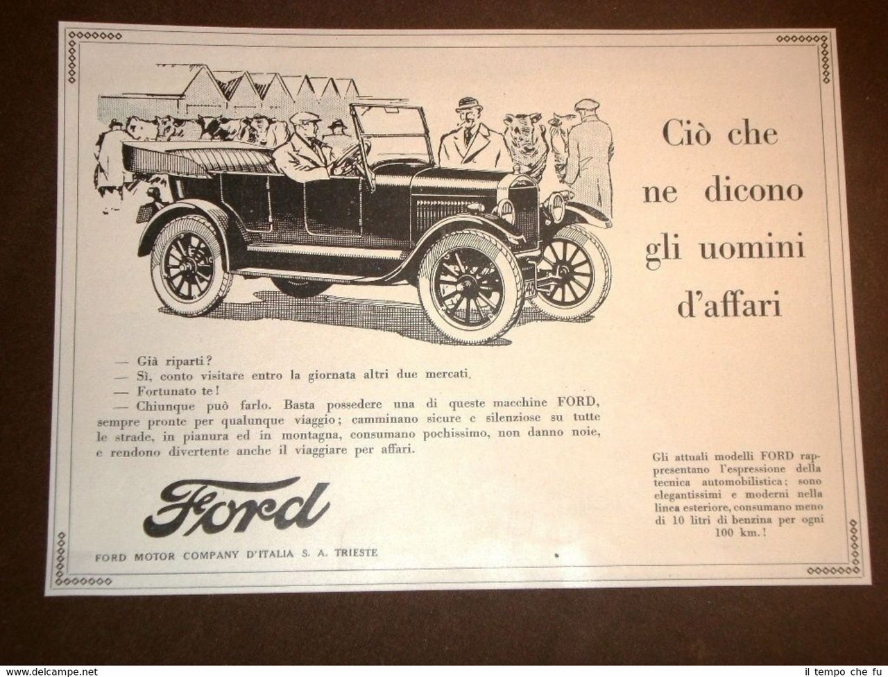 Rara pubblicità dei primi del 1900 Ford, Brodo Maggi e …