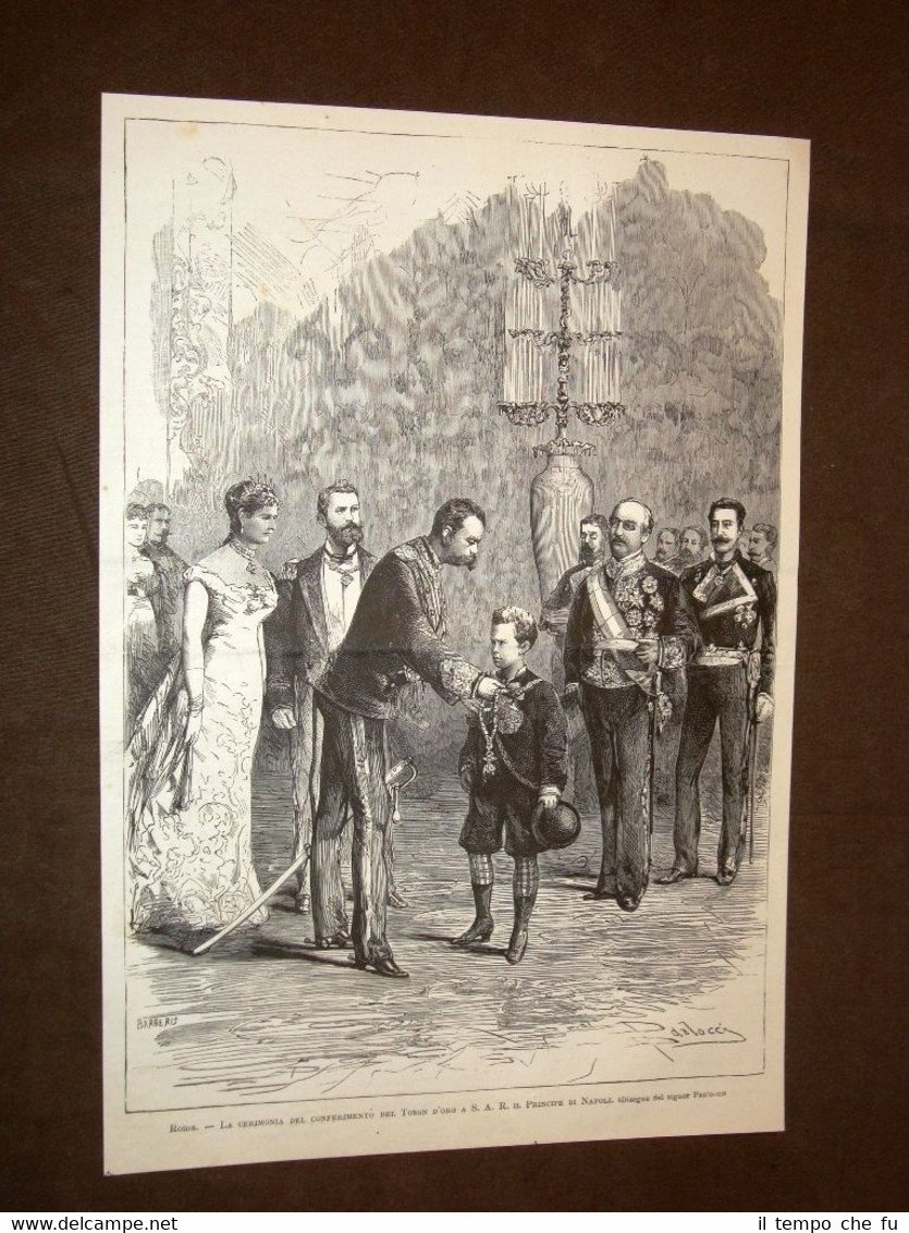 Rara Roma nel 1879 Re Umberto I di Savoia Tonson …