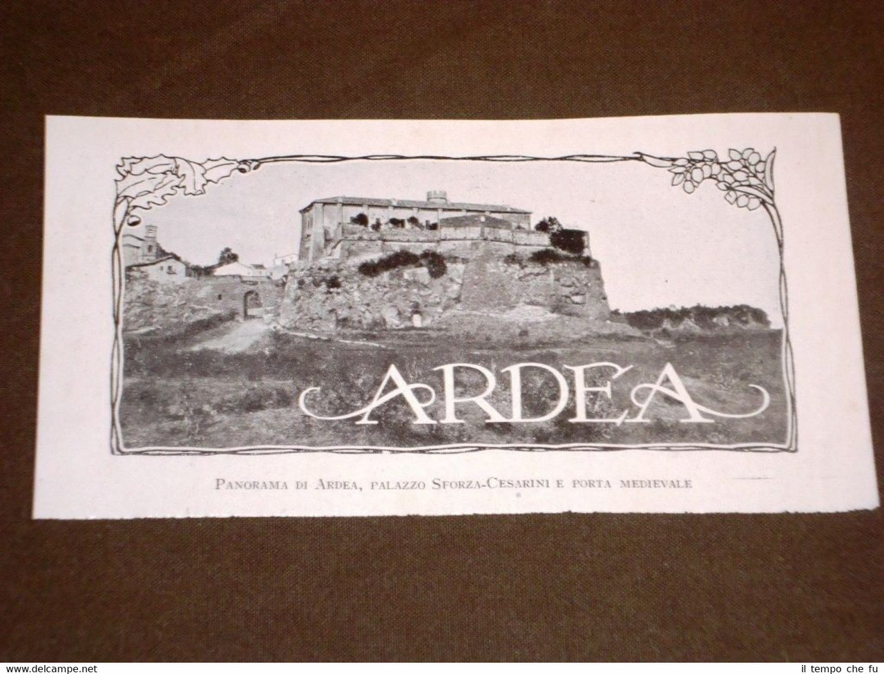 Rara stampa dei primi del 1900 Ardea Palazzo Sforza - …