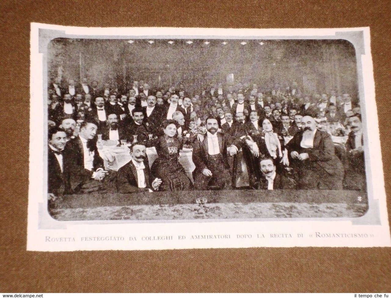 Rara stampa dei primi del 1900 Festa al Maestro Rovetta …