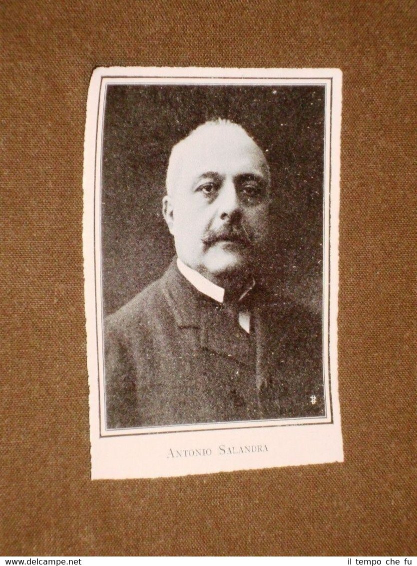 Rara stampa dei primi del 1900 Il Presidente Antonio Salandra