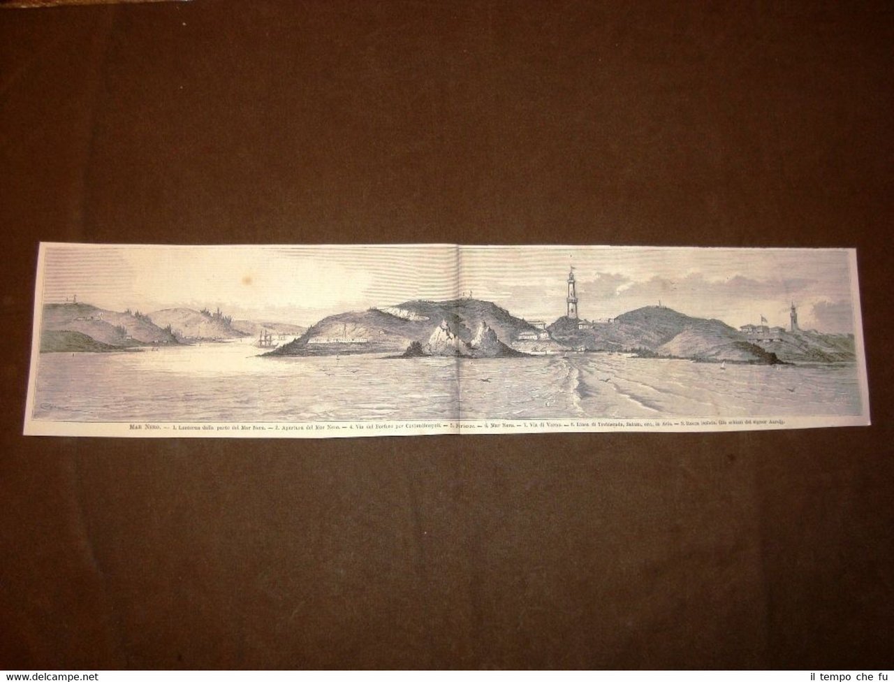 Rara veduta del Mar Nero nel 1878 Lanterna o faro …