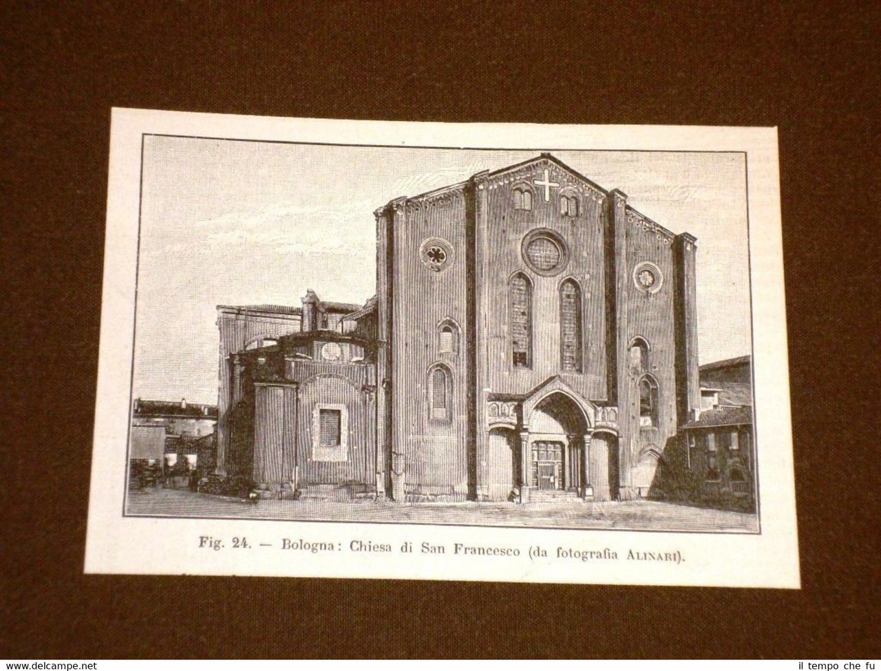 Rara veduta di Bologna di fine '800 Chiesa di San …