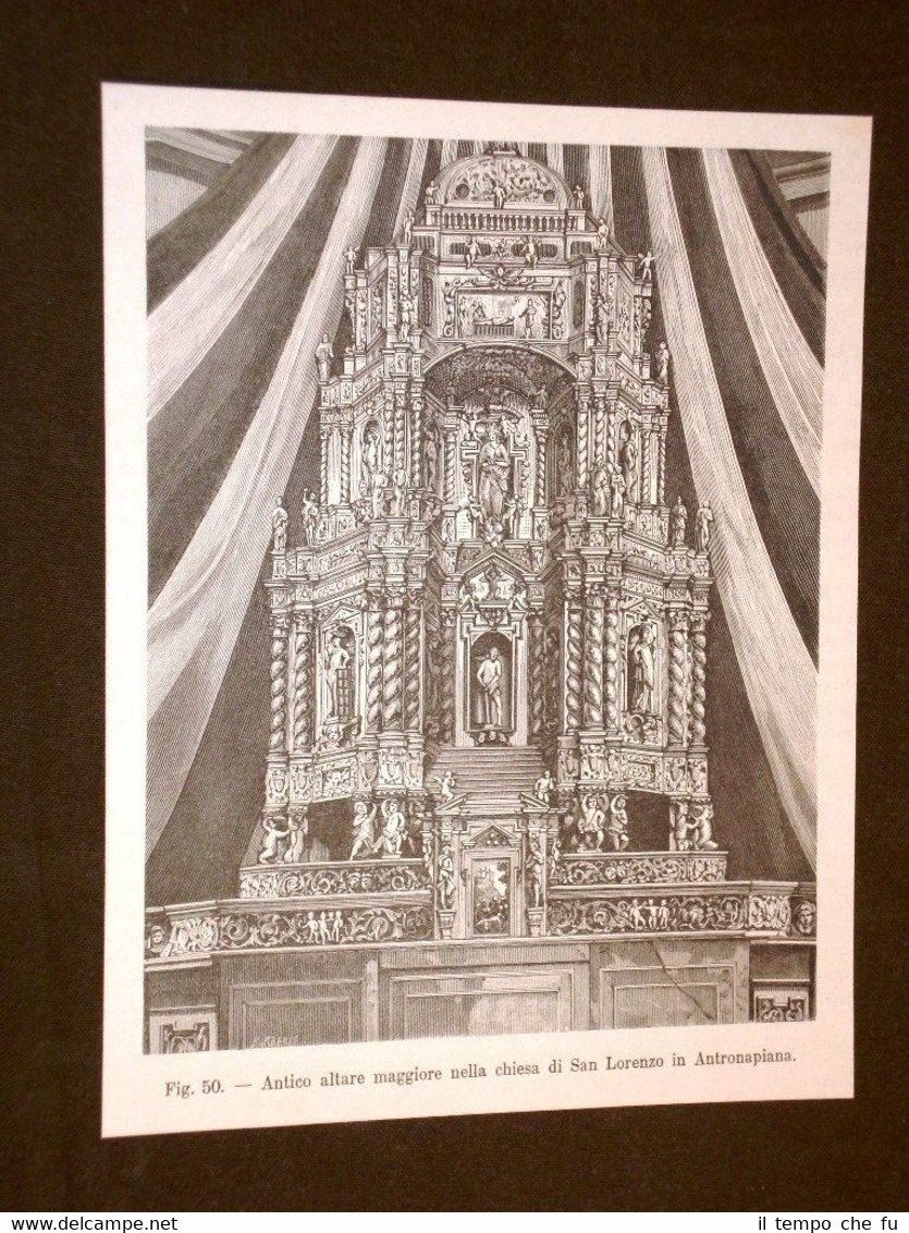Rara veduta di fine '800 Altare della Chiesa di San …