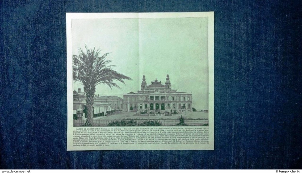 Rara veduta di fine '800: Casinò di Montecarlo+Sackville Street,Dublino,Irlanda