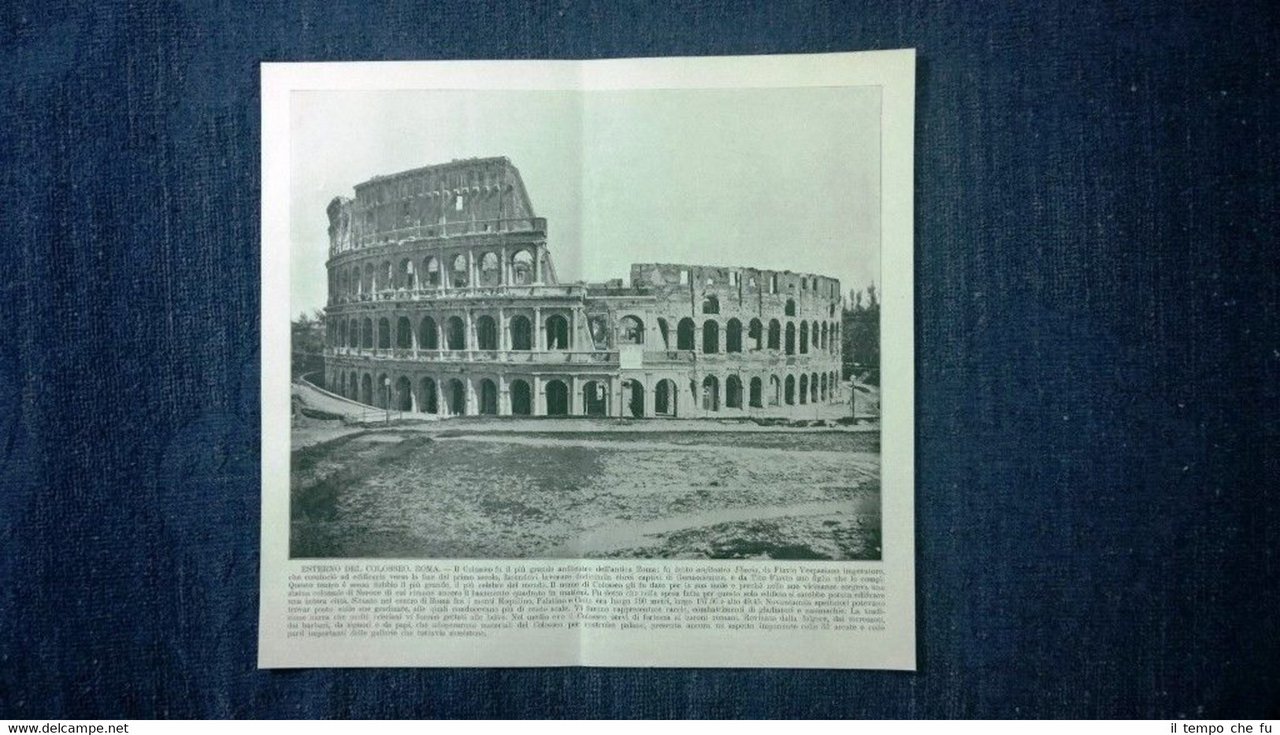 Rara veduta di fine '800: Esterno del Colosseo. Roma + …