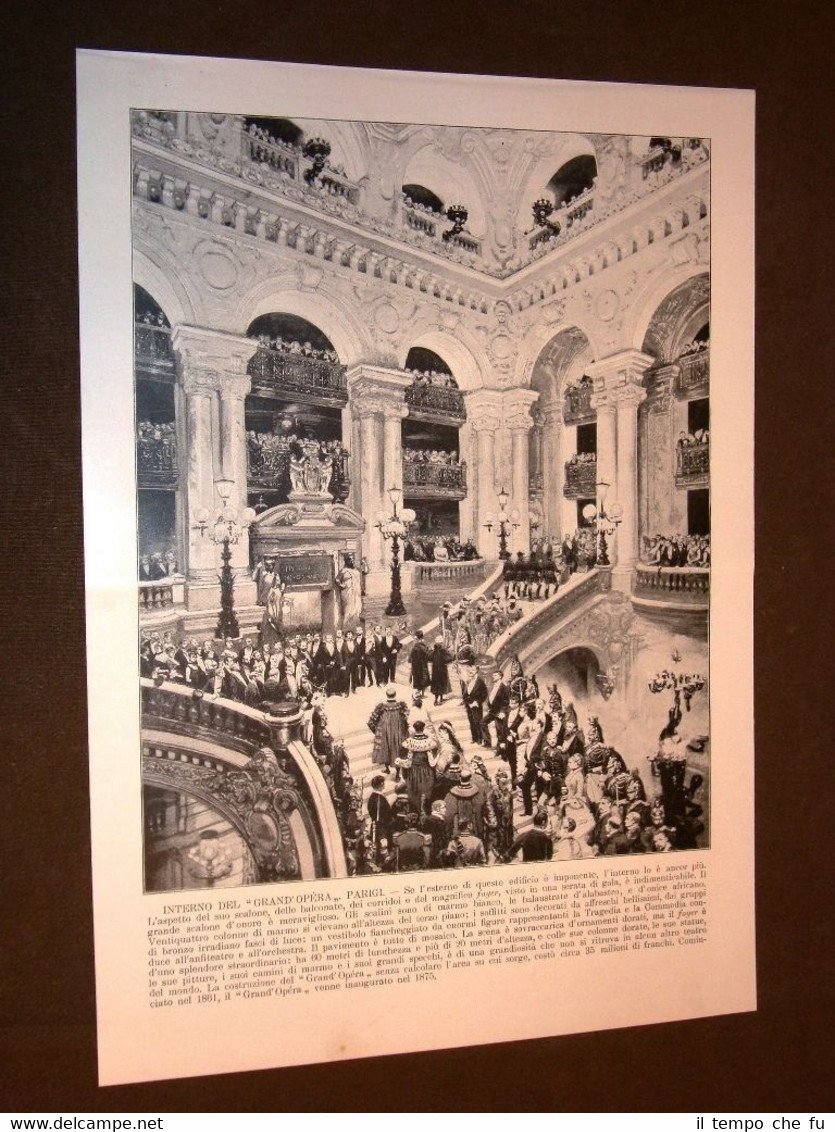 Rara veduta di fine '800 Grand'Opera di Parigi e La …