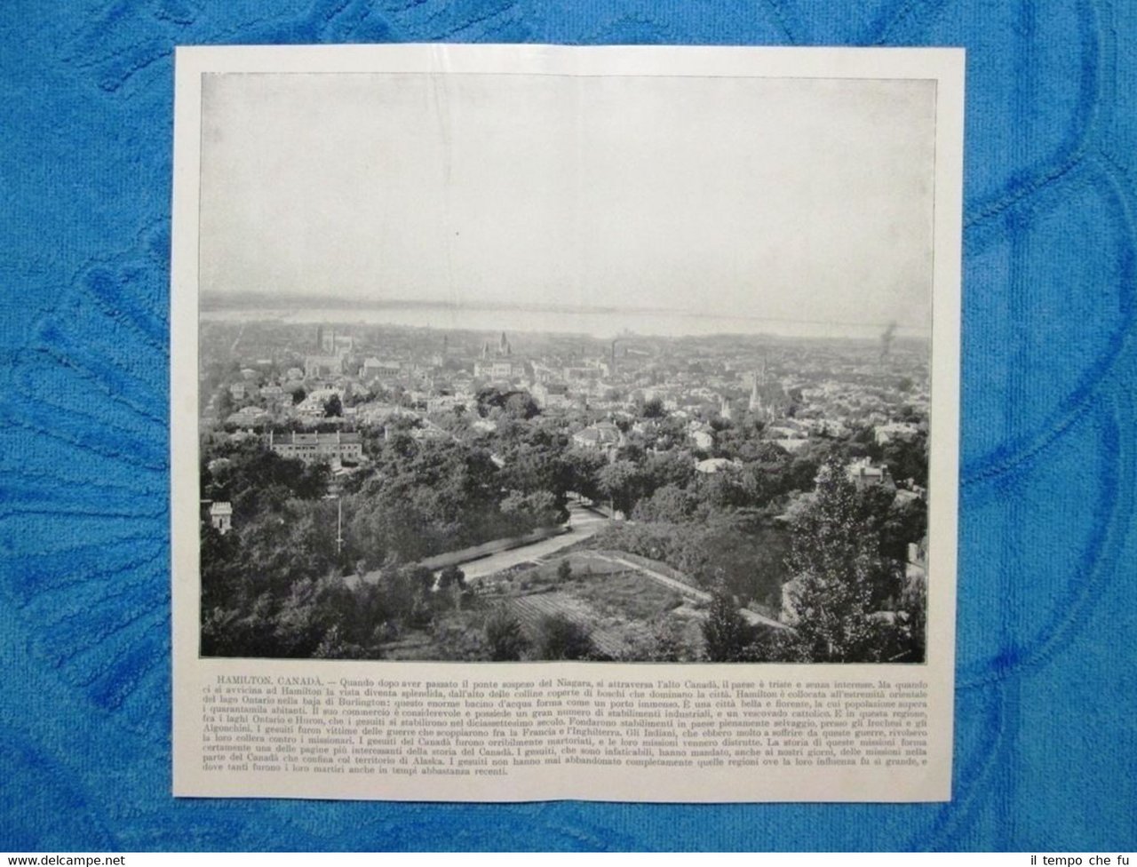 Rara veduta di fine '800: Hamilton. Canada + Arco naturale …