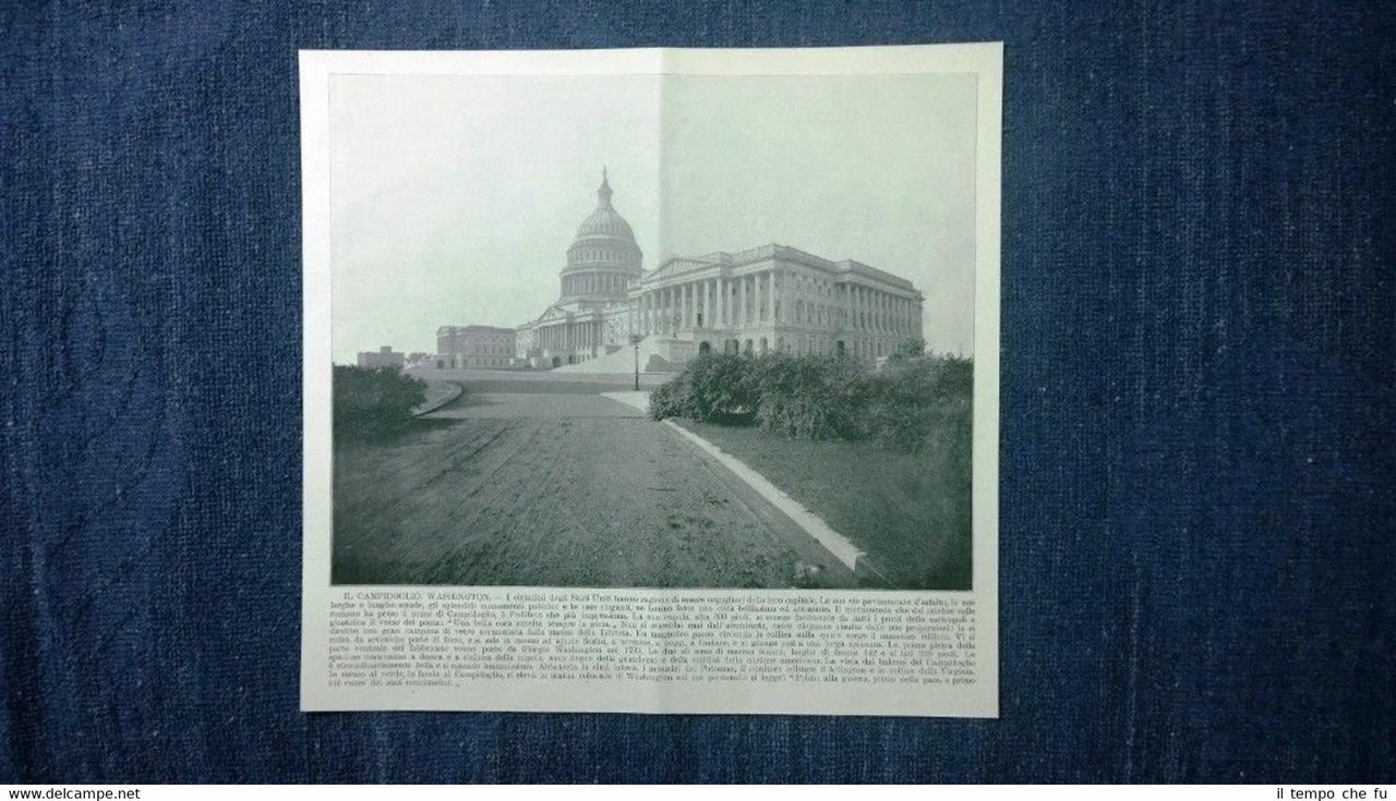 Rara veduta di fine '800: Il Campidoglio.Washington+New York e il …