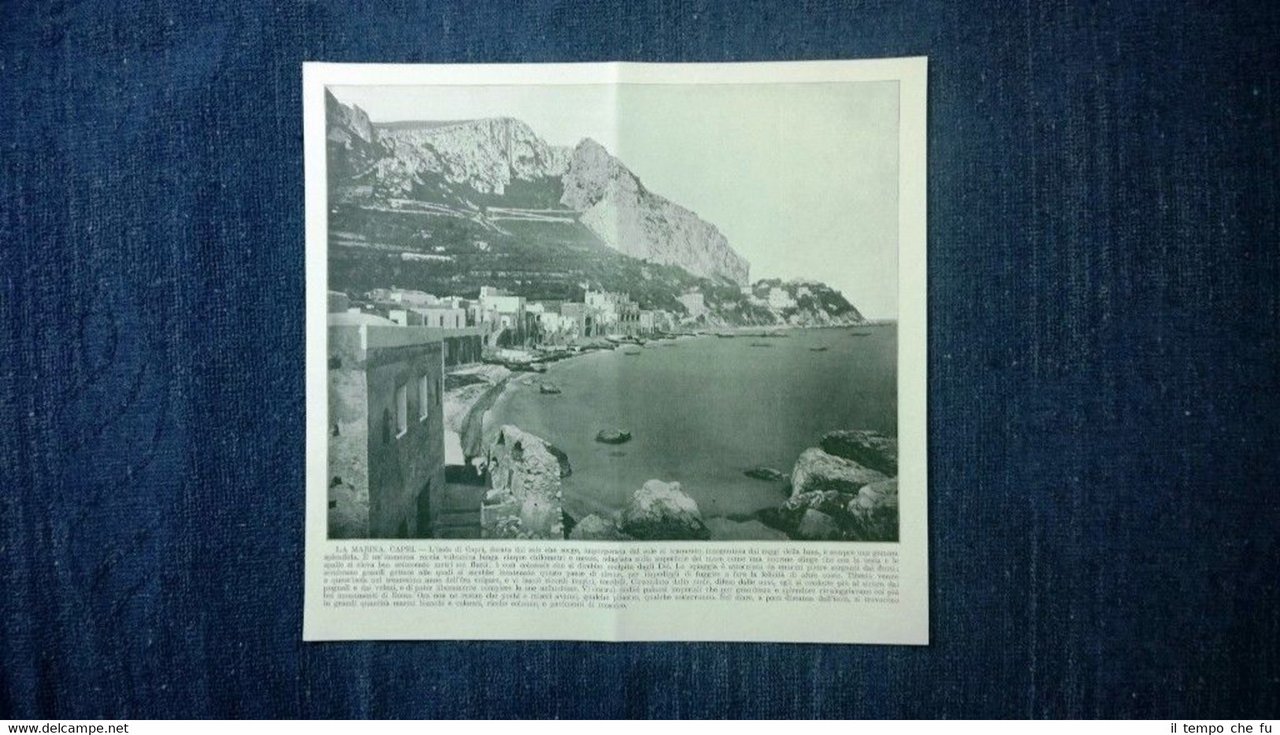 Rara veduta di fine '800: La Marina. Capri + Lisbona. …
