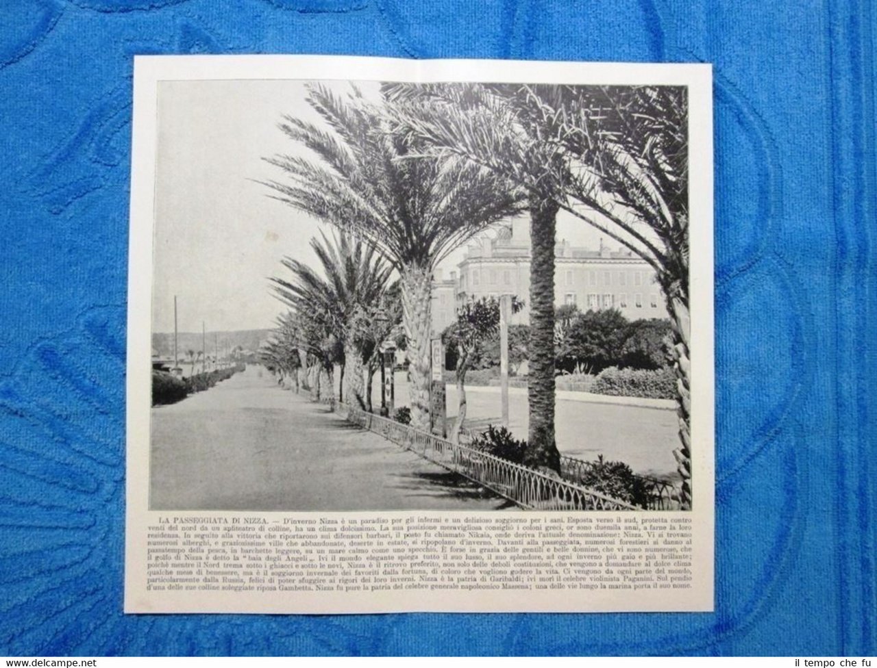 Rara veduta di fine '800: Passeggiata di Nizza + Tomba … | Immagine principale