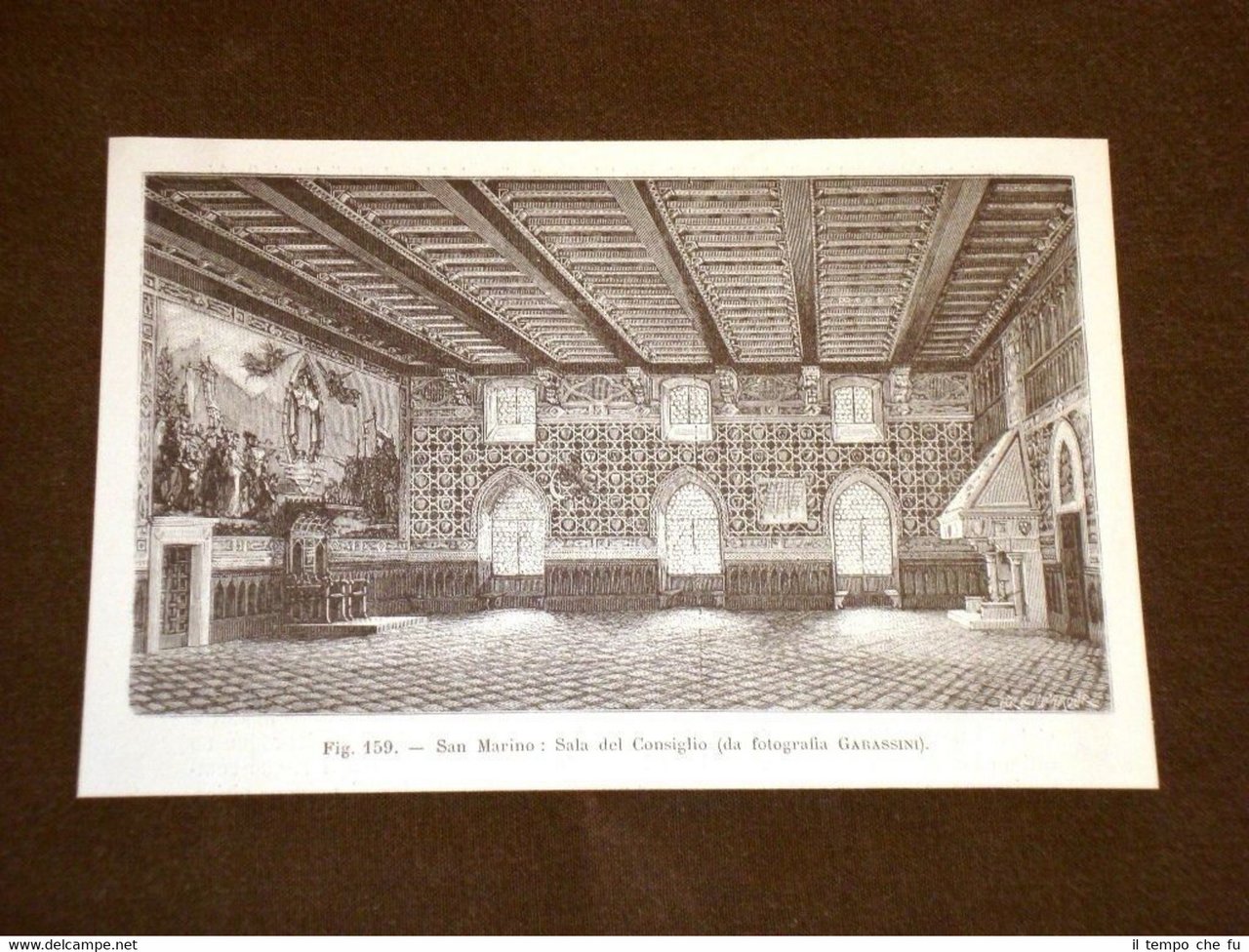 Rara veduta di fine '800 San Marino Sala nel Nuovo …