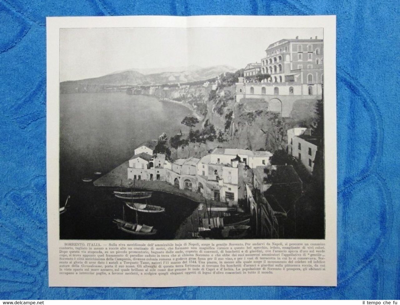 Rara veduta di fine '800: Sorrento. Italia + Piazza Carlo …