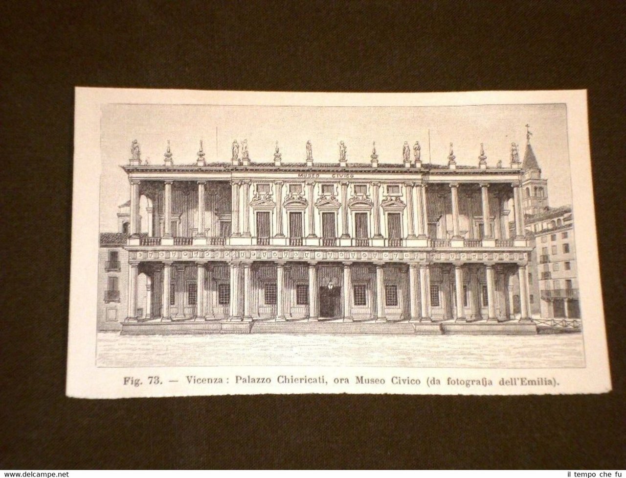 Rara veduta di fine '800 Vicenza - Palazzo Chiericati ora … | Immagine principale