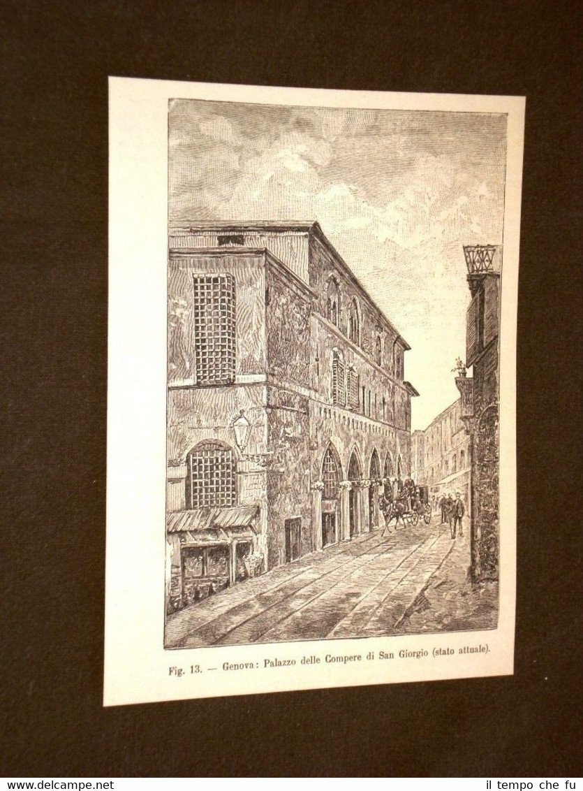 Rara veduta di Genova di fine 800 Il Palazzo delle … | Immagine principale