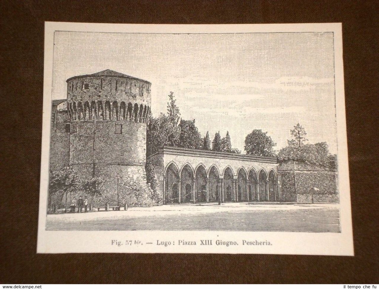 Rara veduta di Lugo di fine '800 Piazza XIII giugno. …