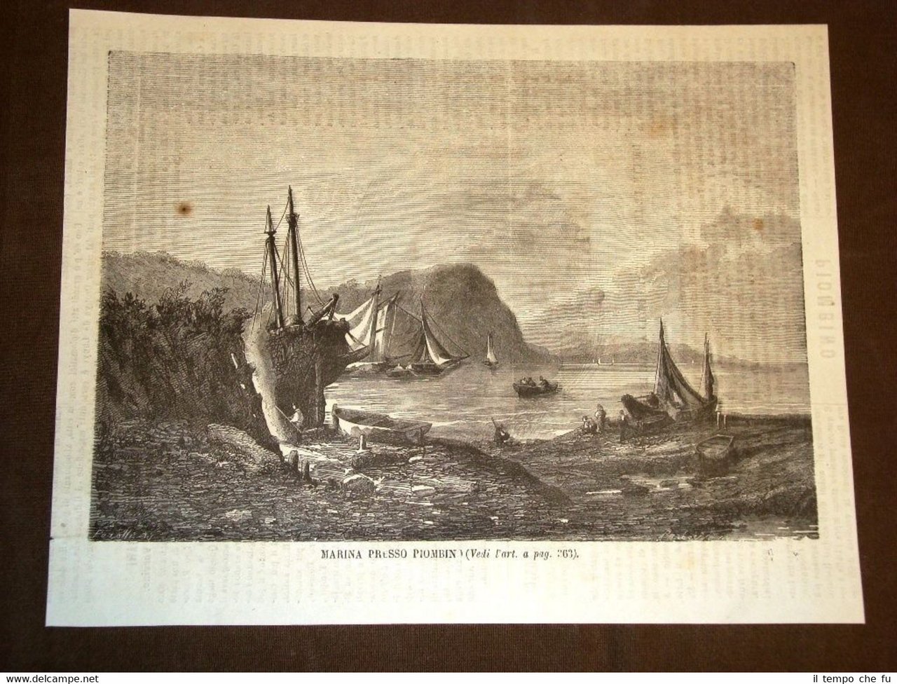 Rara veduta di Piombino del 1865 La Marina + Édouard … | Immagine principale