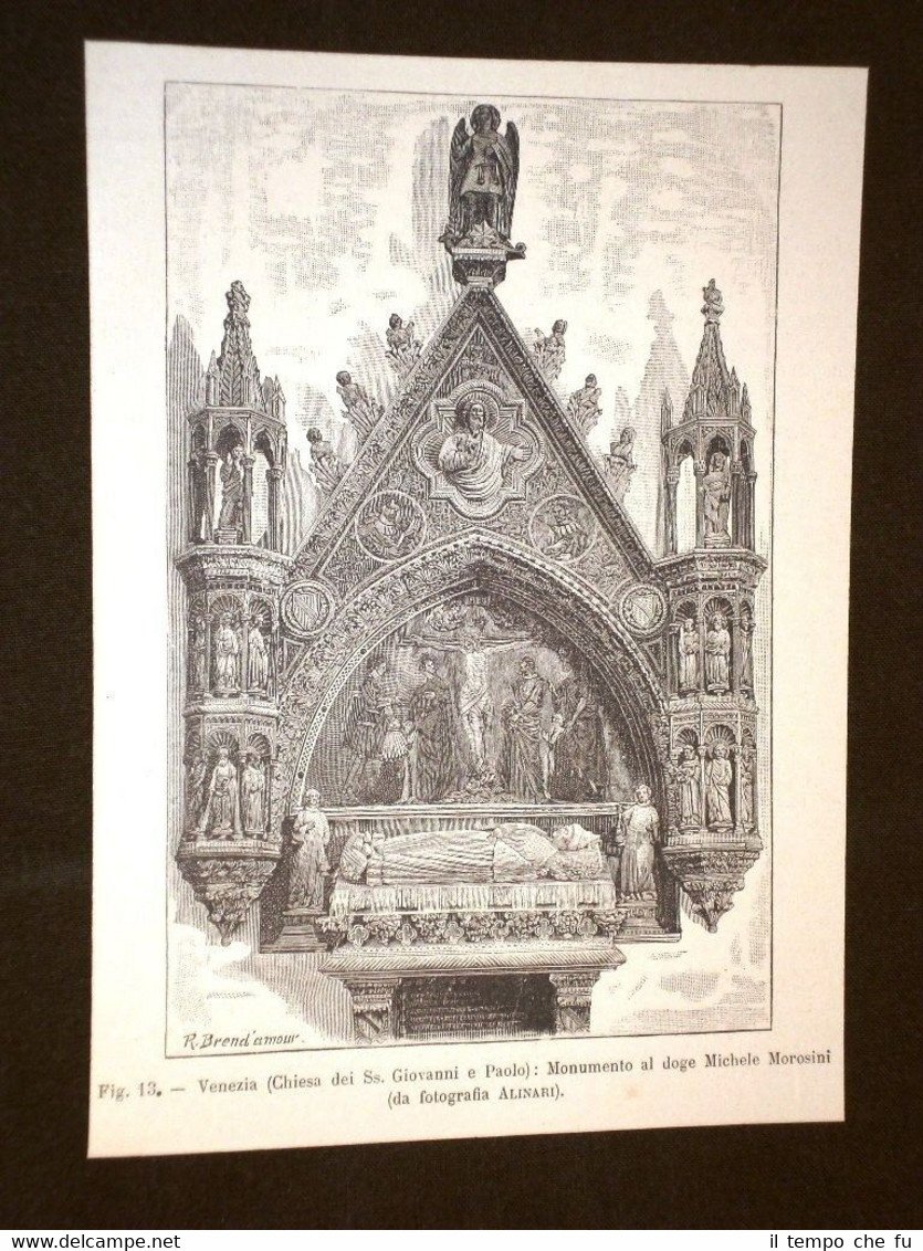 Rara veduta di Venezia di fine '800 Chiesa di San … | Immagine principale