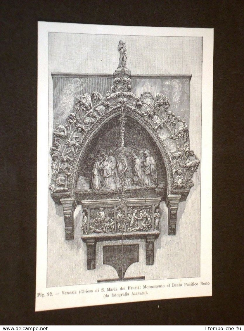 Rara veduta di Venezia di fine '800 Chiesa Santa Maria …