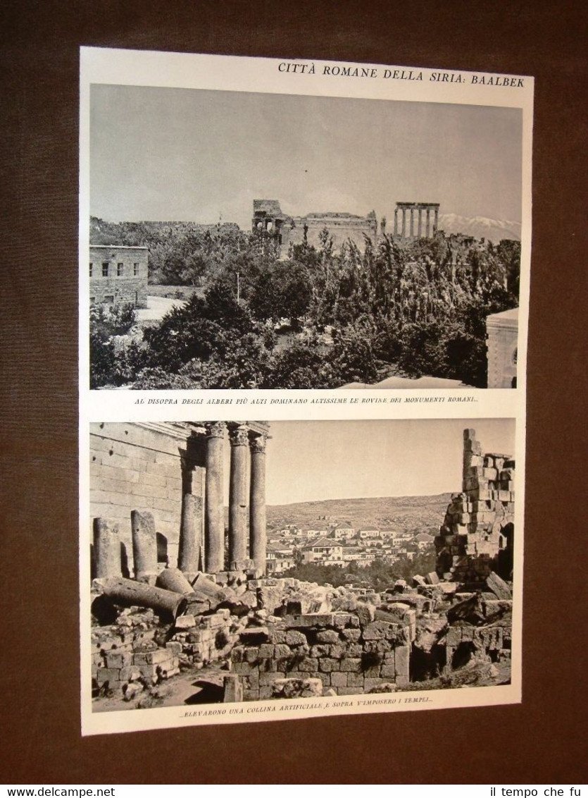 Rare vedute della Siria nel 1930 Baalbek Rovine monumenti romani … | Immagine principale