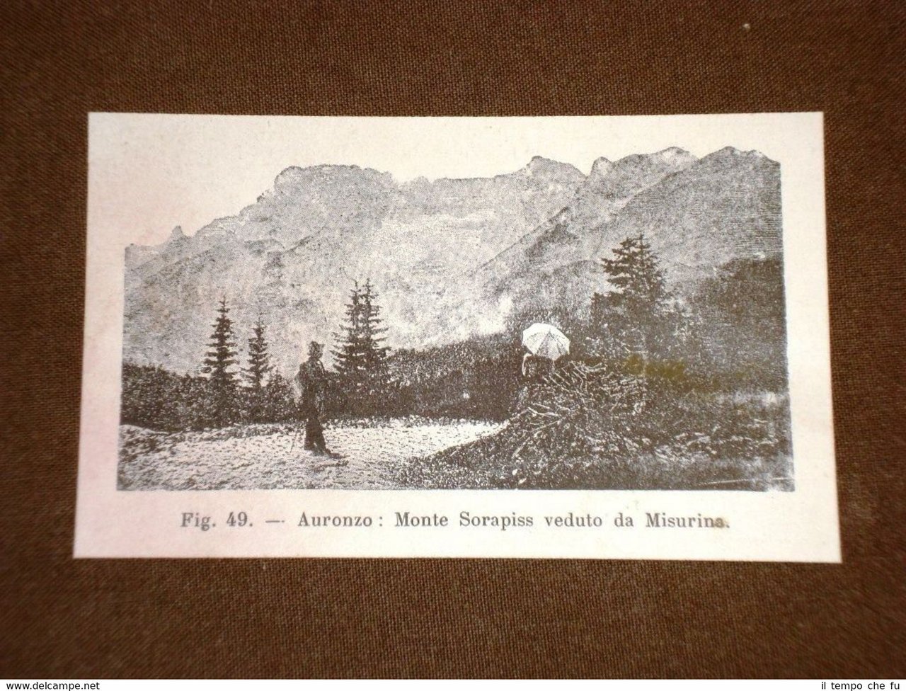 Rarissima veduta di fine '800 Auronzo - Monte Sorapiss veduto …