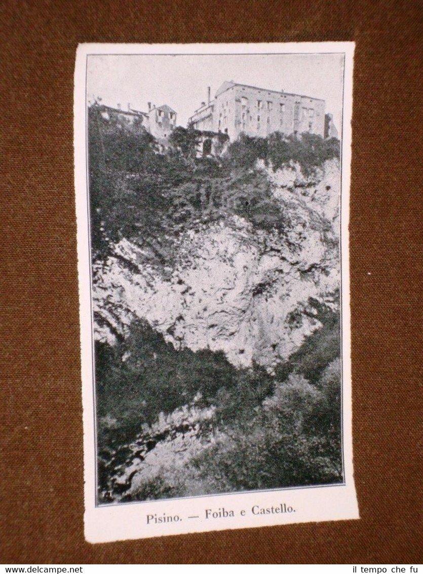 Rarissima veduta di Pisino o Pazin nel 1920 Foiba e …