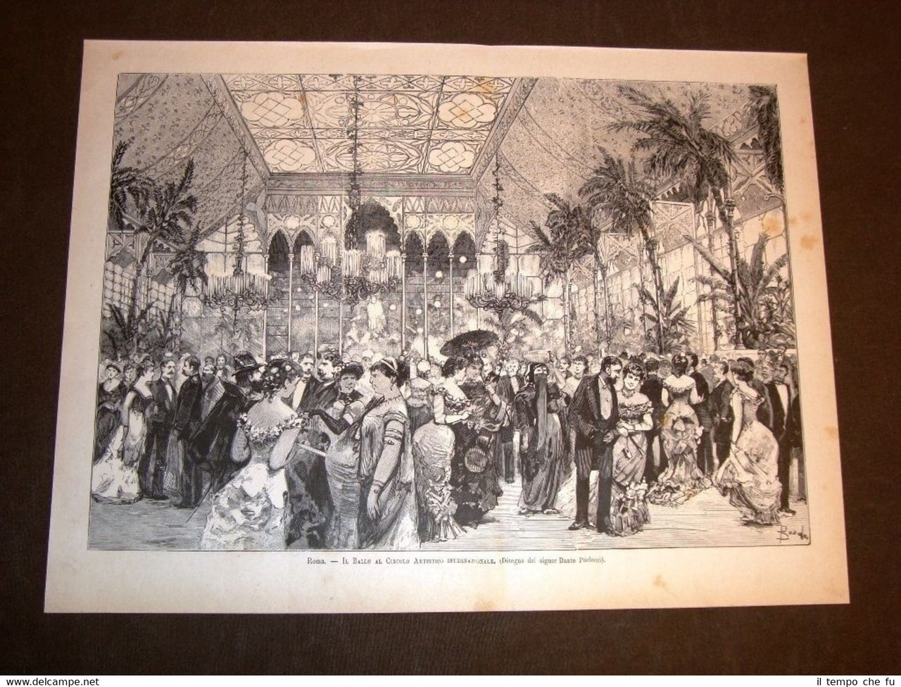 Rarissima veduta di Roma nel 1883 Il ballo al Circolo … | Immagine principale