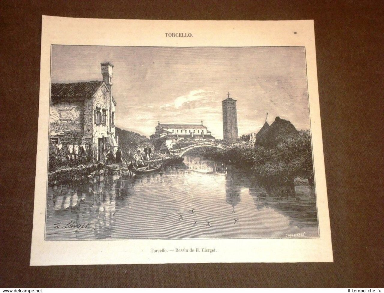 Rarissima veduta di Torcello nel 1872 Isola della Laguna Veneta …