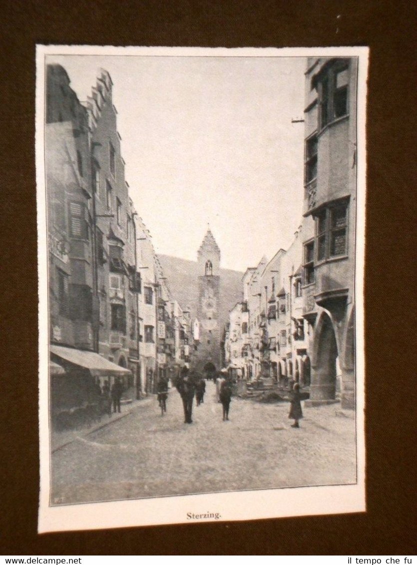 Rarissima veduta di Vipiteno o Sterzing nel 1918