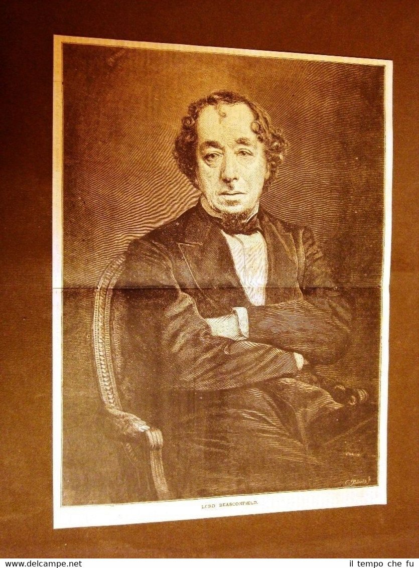 Rarissimo ritratto di Lord Beasconfield del 1878 | Immagine principale