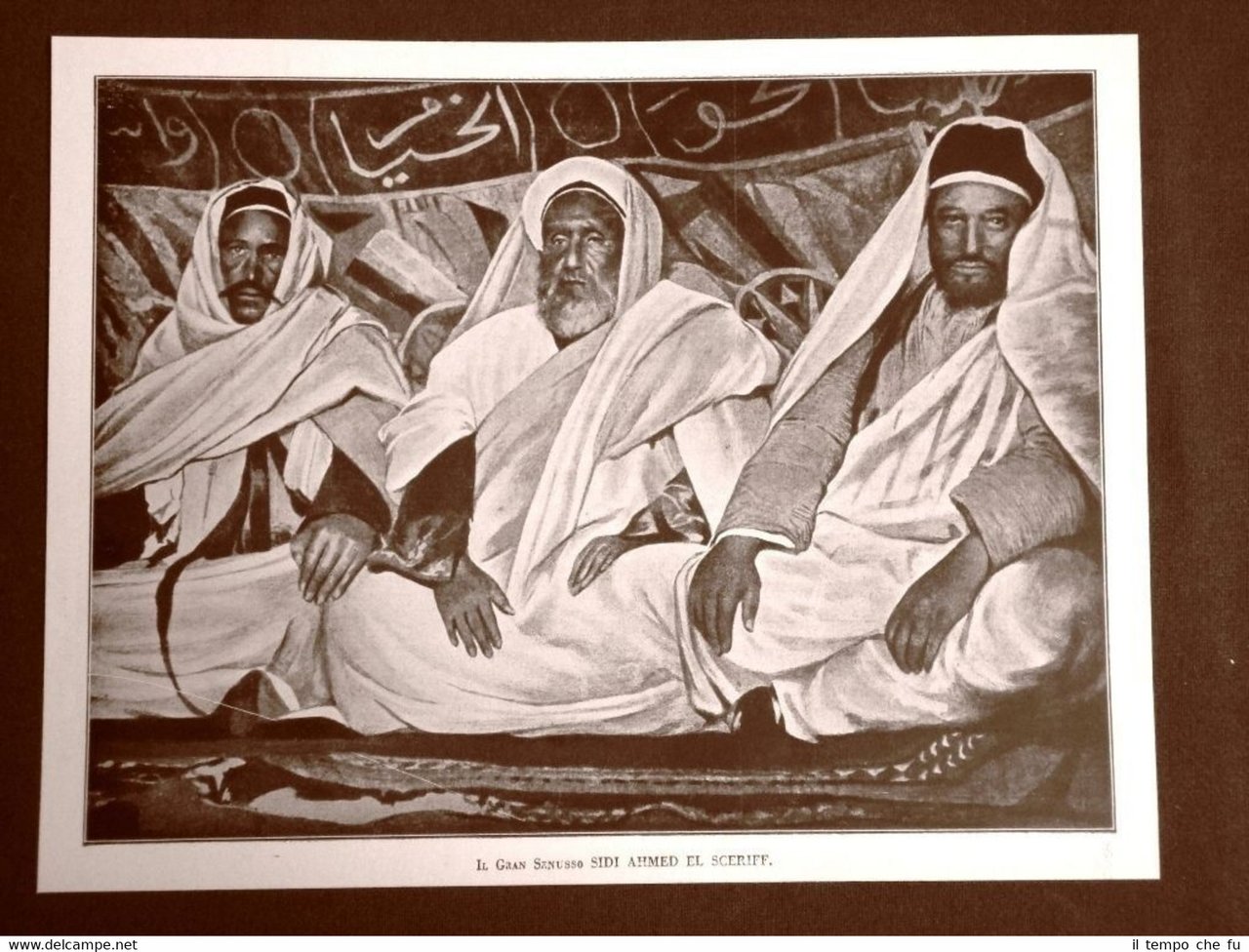 Raro ritratto del Senusso Sidi Ahmed El Sceriff nel 1918 …