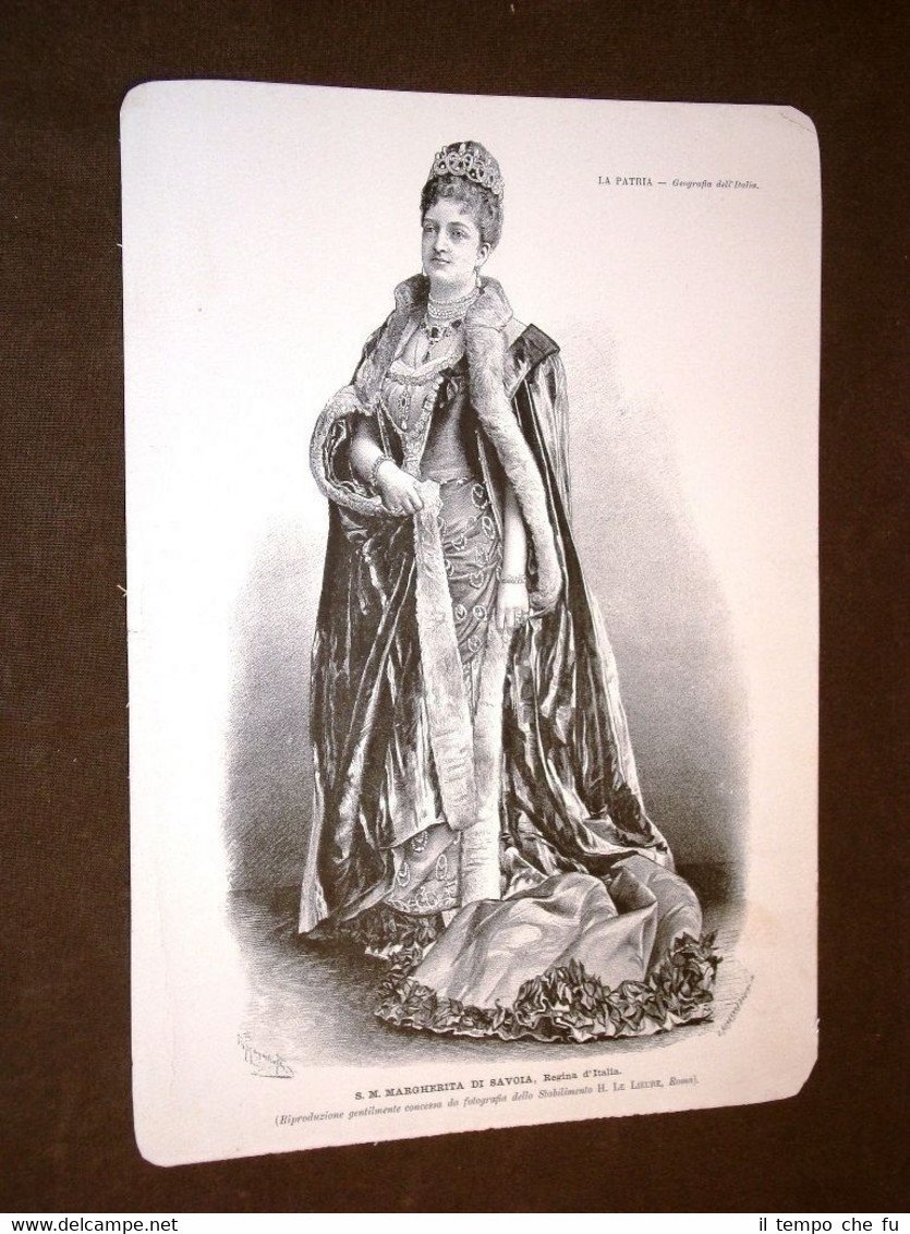 Raro ritratto della Regina d'Italia Margherita Maria Teresa Giovanna di …