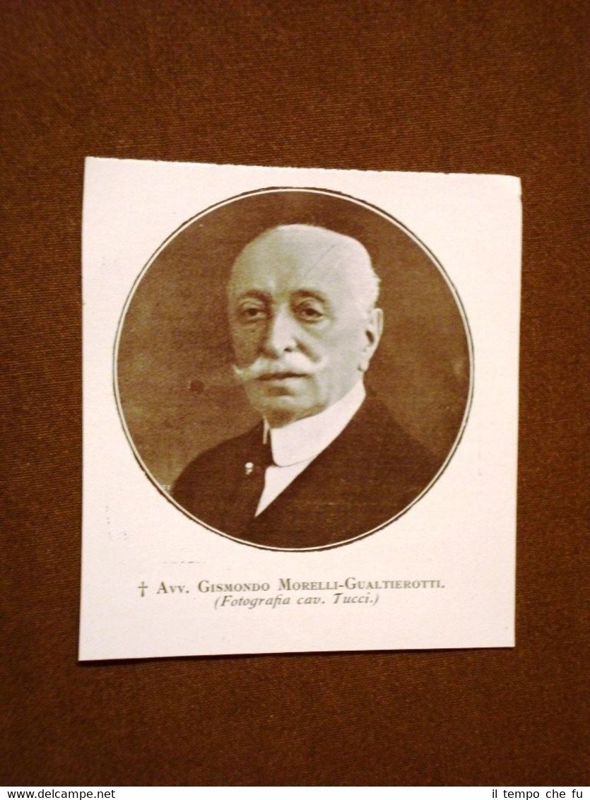 Raro ritratto L'Avvocato Sigismondo Morelli - Gualtierotti Morto nel 1923 | Immagine principale