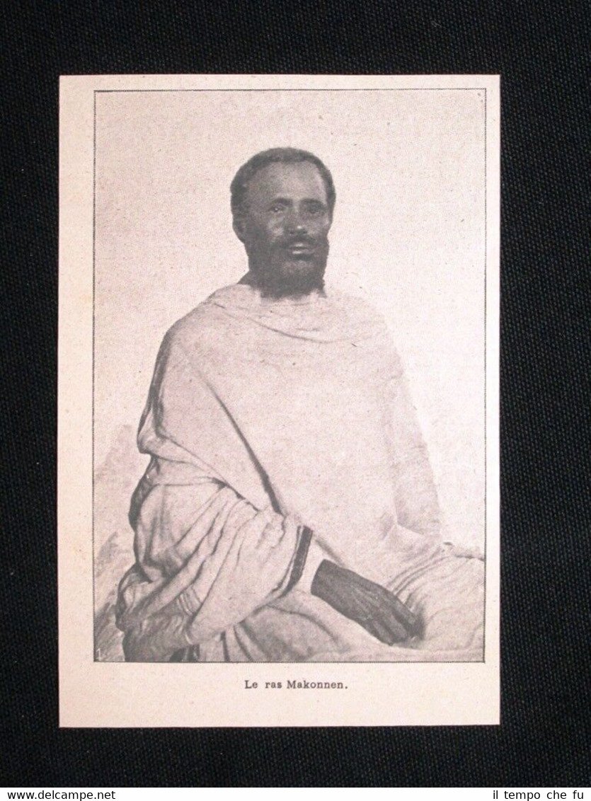 Ras Makonnen, imperatore di Etiopia Stampa del 1902