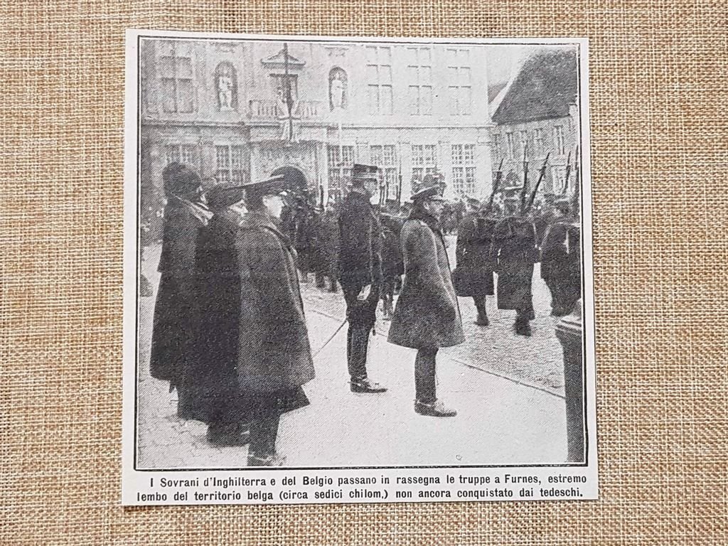 Rassegna delle truppe di Furnes nel 1914 Belgio Prima guerra …
