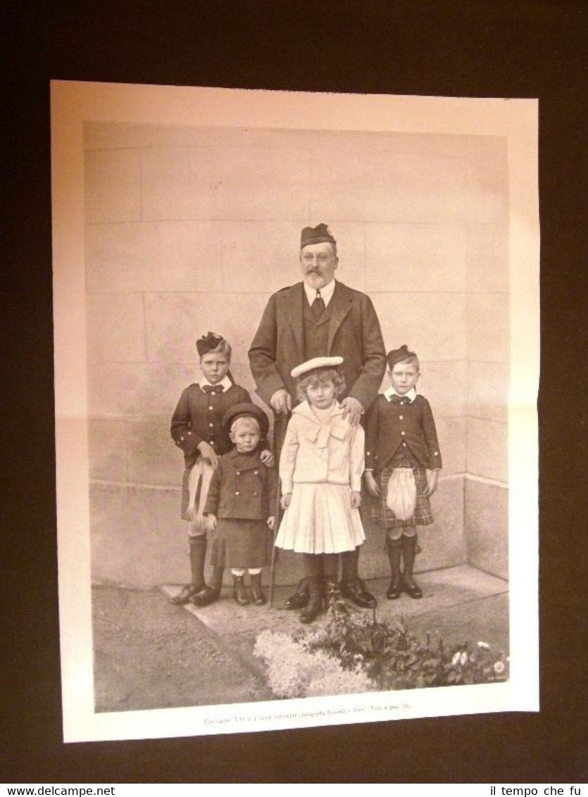 Re Edoardo VII Albert Edward con i nipotini nel 1903 …